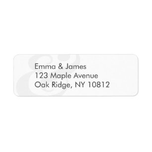 Wedding Return Address Label Centred