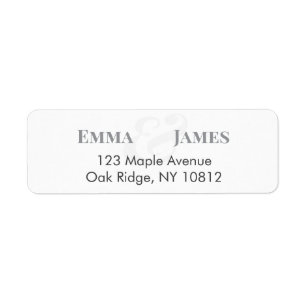 Wedding Return Address Label Name Header