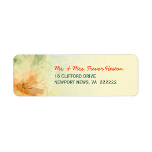 Wedding Return Address Labels - Abstract Floral