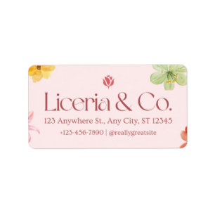 Wedding Return Address Labels – Floral Elegant Des