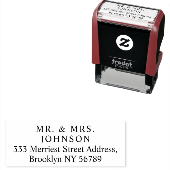 Wedding Return Address Newlyweds New Address Self-inking Stamp (Creator Uploaded)