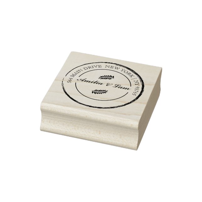 Wedding Return Address Rubber Stamp (Stamp)
