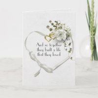 Wedding Ribbon and Gold Heart Rings