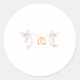 Wedding ring and Birds Sticker