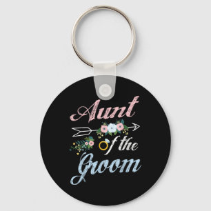 Wedding Ring And Flowers Aunt Of The Groom Nephew Key Ring