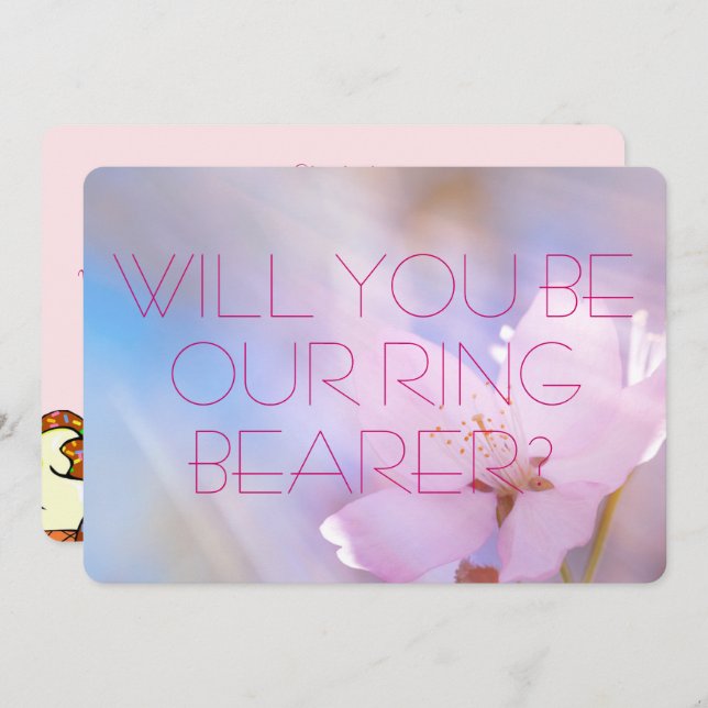 Wedding Ring Bearer Invitation card (Front/Back)