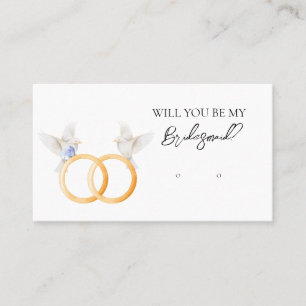 Wedding Ring Bridesmaid Earring Display Card