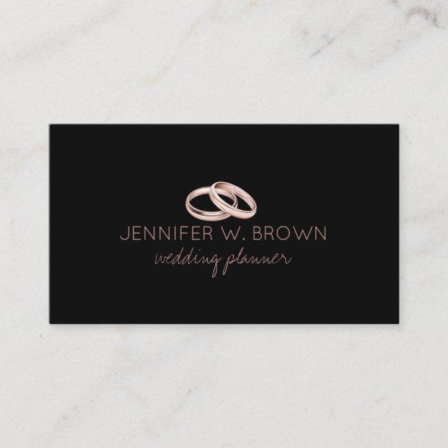 Wedding Ring Business Card (Front)