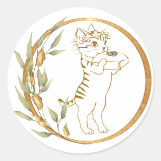 Wedding Ring Cat Stickers