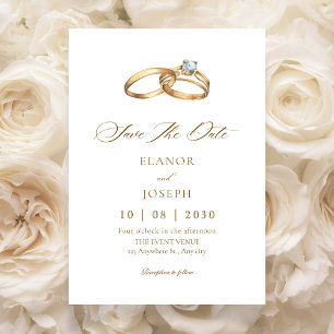 Wedding ring elegant save the date