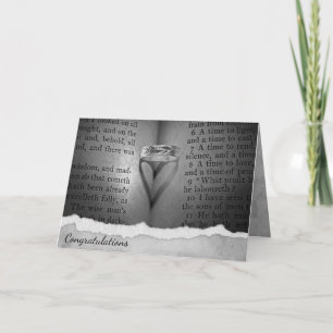 Wedding Ring Heart Shadow Card