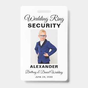 Wedding Ring Security Photo Choose Your Colours ID Badge