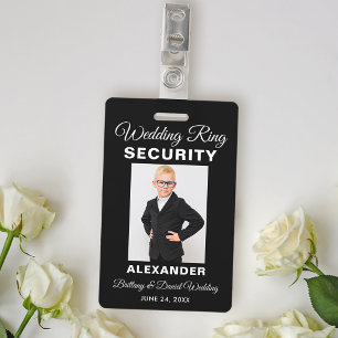 Wedding Ring Security - Pick Background Colour - ID Badge
