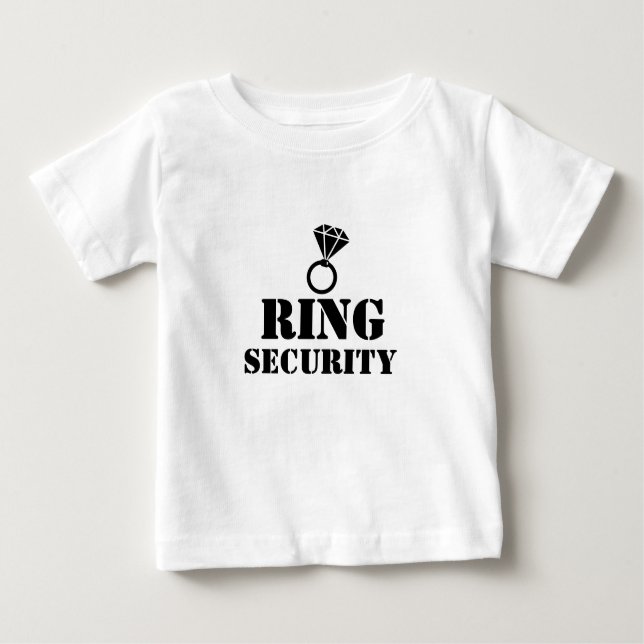 Wedding Ring Security Ring Bearer Baby T-Shirt (Front)