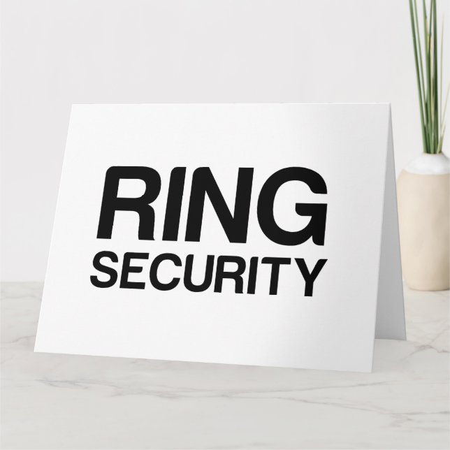 WEDDING RING SECURITY THANK YOU CARD (Front)
