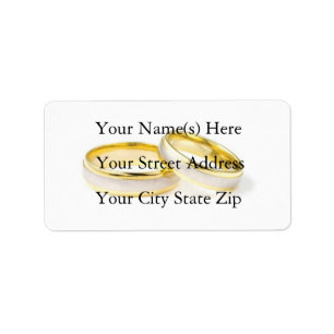 Wedding Rings Address Label