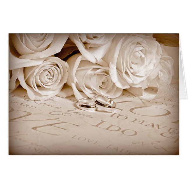 Wedding rings and roses (Front Horizontal)