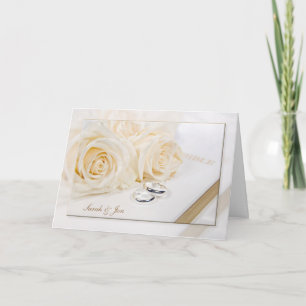 Wedding Rings and Roses Card