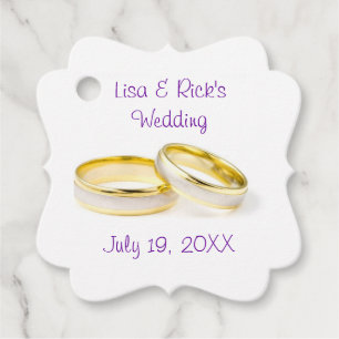 Wedding Rings Classic Favour Tags