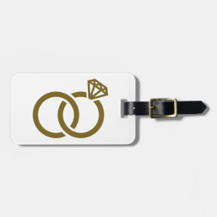 Wedding rings diamond luggage tag