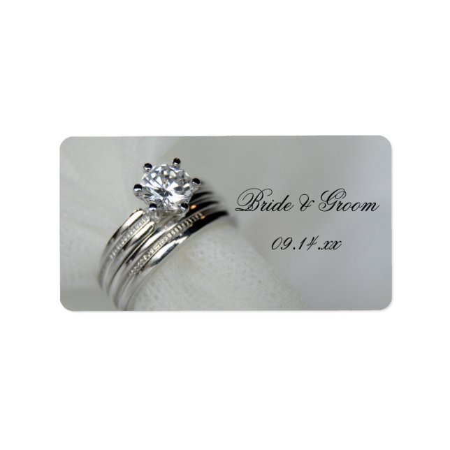 Wedding Rings Favor Tag (Front)