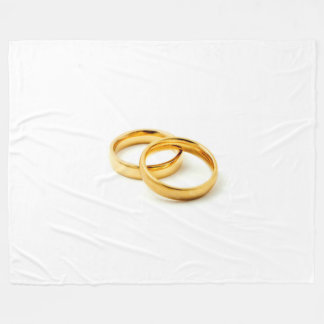 Wedding rings fleece blanket