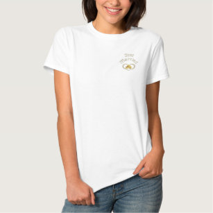 Wedding Rings Heart - Just Married Embroidered Shirt