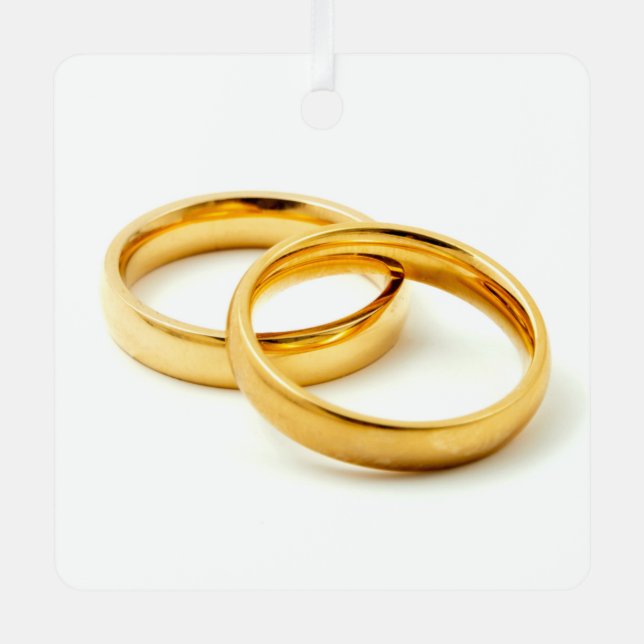 Wedding rings metal tree decoration (Front)