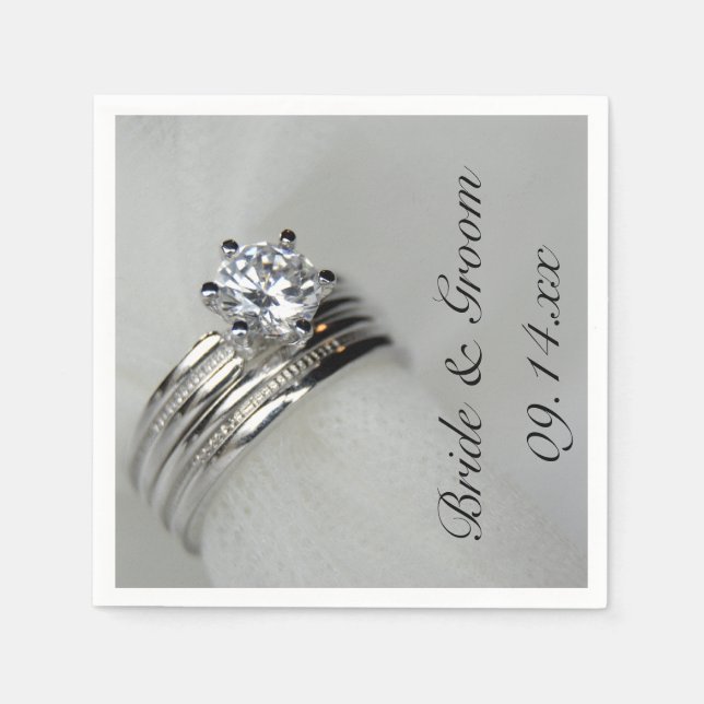 Wedding Rings Napkin (Front)