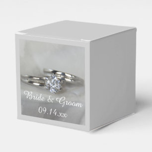 Wedding Rings on Grey Favour Box