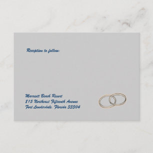 Wedding Rings Reception Enclosure Card