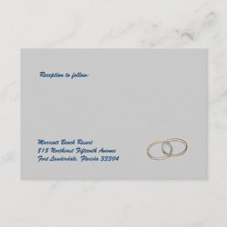 Wedding Rings Reception Enclosure Card