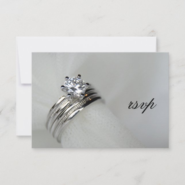 Wedding Rings RSVP Response Card (Front)