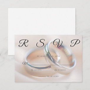 Wedding Rings Simple Elegant Minimalist RSVP Card 