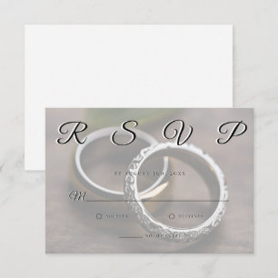 Wedding Rings Simple Elegant Minimalist RSVP Card