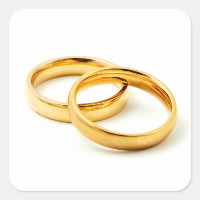 Wedding rings square sticker (Front)