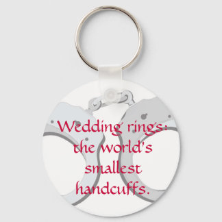Wedding rings: the world's smallest handcuffs key ring
