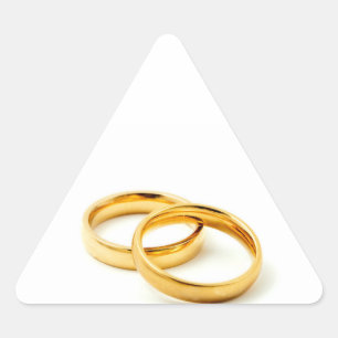 Wedding rings triangle sticker