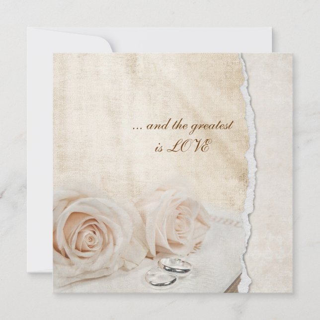 Wedding Rings Vow Renewal Invitation (Front)