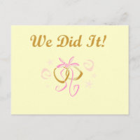 Wedding Rings We Did It T-shirts and Gifts