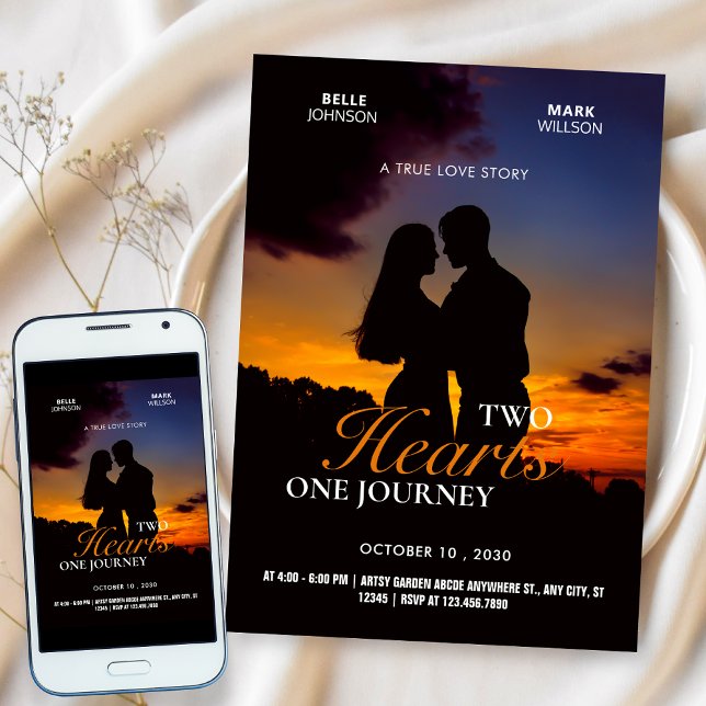 Wedding romance drama movie poster photo  invitation (Creator Uploaded)