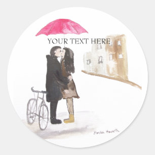 Wedding Romance Round sticker