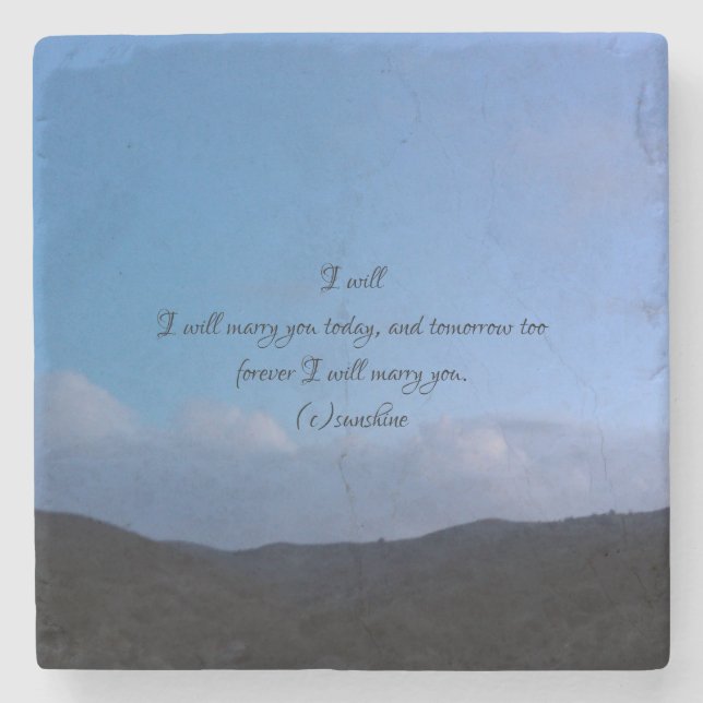 WEDDING ROMANTIC Coaster art design style (Front)