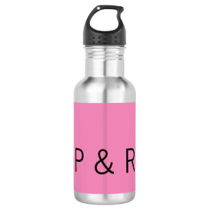 Wedding romantic partner add couple initial letter 532 ml water bottle