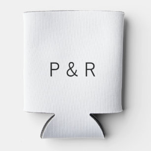 Wedding romantic partner add couple initial letter can cooler