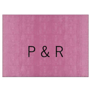 Wedding romantic partner add couple initial letter cutting board