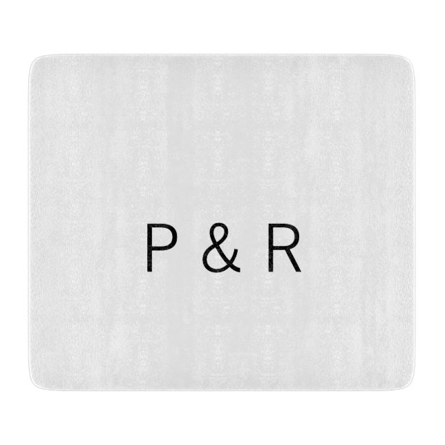Wedding romantic partner add couple initial letter cutting board (Front)