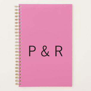 Wedding romantic partner add couple initial letter planner