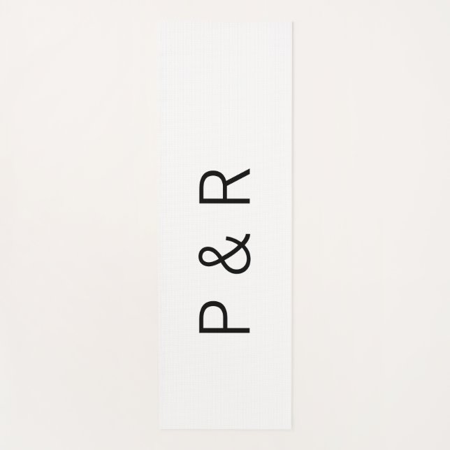 Wedding romantic partner add couple initial letter yoga mat (Front)
