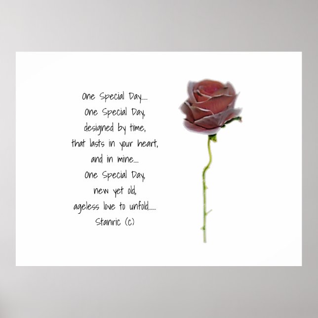 WEDDING ROMANTIC POSTER STYLE DESIGN  (Front)